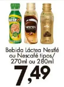 Confiança Supermercados Bebida Láctea Nestlé ou Nescafé tipos oferta