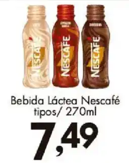 Confiança Supermercados Bebida Láctea Nescafé tipos oferta