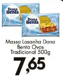 Confiança Supermercados Massa lasanha dona benta ovos tradicional oferta