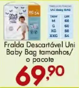 Confiança Supermercados Fralda Descartável Uni Baby Bag oferta