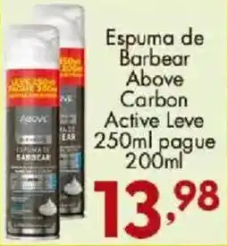 Confiança Supermercados Espuma de Barbear Above Carbon Active Leve oferta