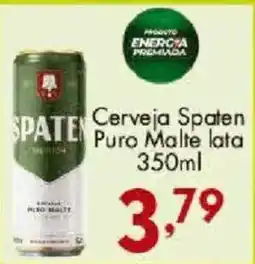 Confiança Supermercados Cerveja Spaten Puro Malte lata oferta