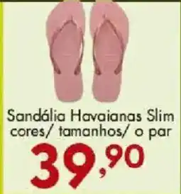 Confiança Supermercados Sandália Havaianas Slim oferta
