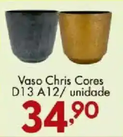 Confiança Supermercados Vaso Chris Cores oferta