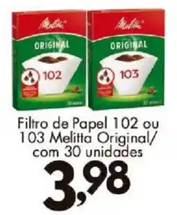 Confiança Supermercados Filtro de Papel 102 ou 103 Melitta Original oferta
