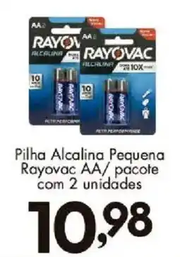 Confiança Supermercados Pilha Alcalina Pequena Rayovac AA oferta