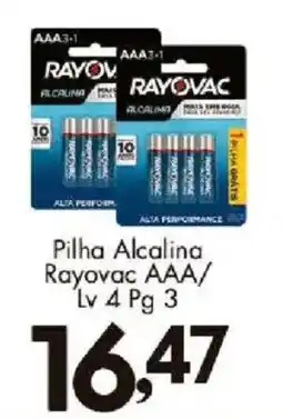 Confiança Supermercados Pilha Alcalina Rayovac AAA/ oferta