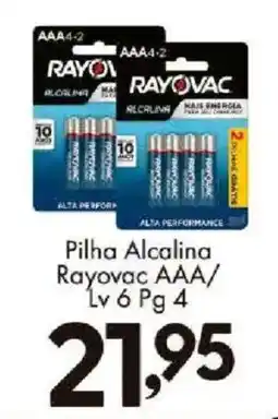 Confiança Supermercados Pilha Alcalina Rayovac AAA oferta