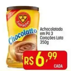 Muffato Achocolatado em pó 3 corações lata oferta