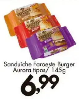 Confiança Supermercados Sanduíche Faroeste Burger Aurora tipos oferta