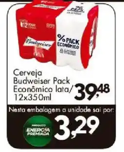 Confiança Supermercados Cerveja Budweiser Pack Econômico lata oferta