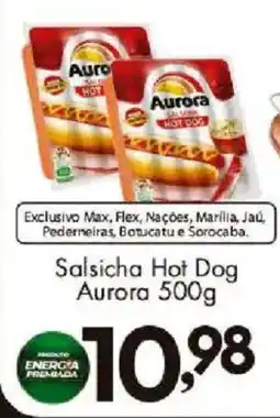 Confiança Supermercados Salsicha Hot Dog Aurora oferta
