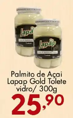 Confiança Supermercados Palmito de Açaí Lapap Gold Tolete oferta