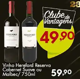 Confiança Supermercados Vinho Hereford Reserva oferta