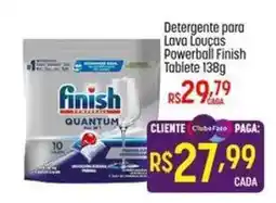Muffato Detergente para lava louças powerball finish tablete 133g oferta