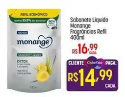 Muffato Sabonete liquido monange fragrâncias refil oferta