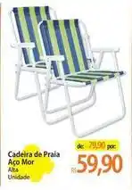 Atacadão De - cadeira de praia aço mor oferta
