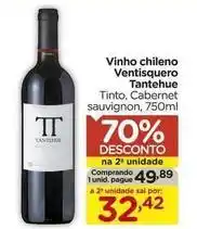 Carrefour Tantehue - vinho chileno ventisquero oferta