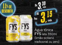 Cometa Supermercados Água tônica FYS oferta