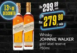 Cometa Supermercados whisky johnnie walker gold label reserve oferta