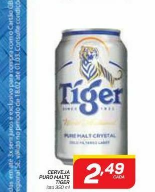 GBarbosa Cerveja puro malte tiger oferta