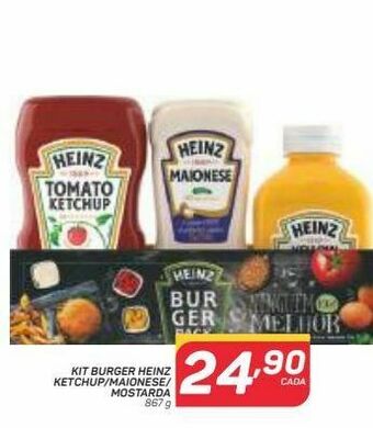 GBarbosa Kit burger heinz ketchup/maionese/ mostarda oferta