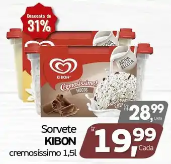 Sorvete kibon cremosissimo