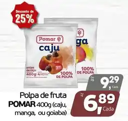 Cometa Supermercados Polpa de fruta pomar 400g (caju, manga, ou goiaba) oferta