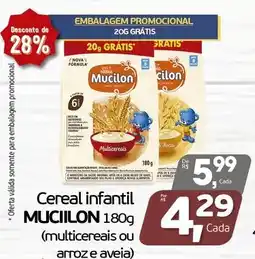 Cometa Supermercados Cereal infantil MUCIILON 180g (multicereais ou arroz e aveia) oferta