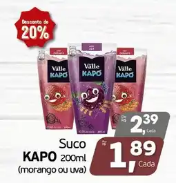Cometa Supermercados Suco kaopo 200ml (morango ou uva) oferta