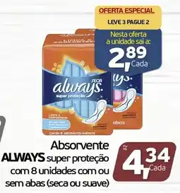 Cometa Supermercados Absorvente always super proteção oferta