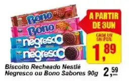 Negreiros Biscoito Recheado Nestlé Negresco ou Bono Sabores oferta