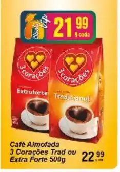 Negreiros Café Almofada 3 Corações Trad ou Extra Forte oferta