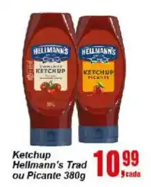 Negreiros Ketchup Hellmann's Trad ou Picante oferta