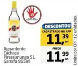 Tenda Atacado Aguardente Cachaça Pirassununga 51 oferta