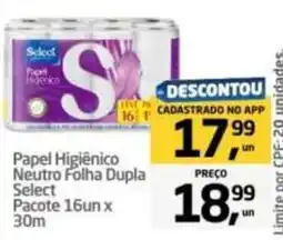 Tenda Atacado Papel Higiênico Neutro Folha Dupla Select oferta