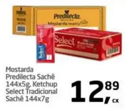 Tenda Atacado Mostarda sachê ketchup select tradicional oferta