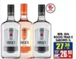 Higa's Supermercado ber gin rocks trad e sabores 1l oferta