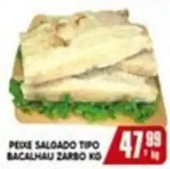 Higa's Supermercado Peixe salgado tipo bacalhau zarbo oferta