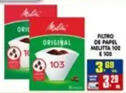 Higa's Supermercado Filtro de papel melitta 102 e 103 oferta