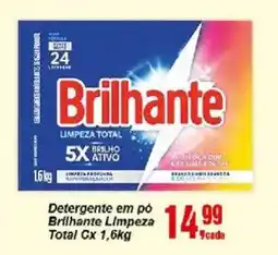 Negreiros Detergente em pó brilhante limpeza total oferta