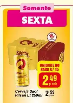 Negreiros Cerveja Skol Pilsen Lt oferta