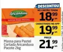 Tenda Atacado Massa para pastel cortada aricanduva oferta