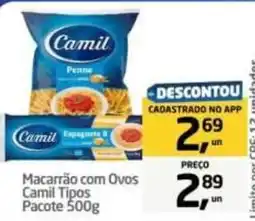 Tenda Atacado Macarrão com Ovos Camil Tipos oferta