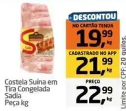 Tenda Atacado Costela Suína em Tira Congelada Sadia oferta