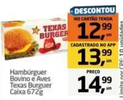 Tenda Atacado Hambúrguer Bovino e Aves Texas Burguer oferta