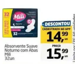 Tenda Atacado Absorvente suave noturno com abas mili oferta