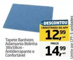 Tenda Atacado Tapete Banheiro Adansonia Bolinha oferta