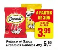 Negreiros Petisco p/ Gatos Dreamies Sabores oferta
