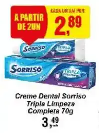 Negreiros Creme Dental Sorriso Tripla Limpeza Completa oferta